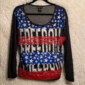 LOVE by Chelsey Freedom Shirt  xl